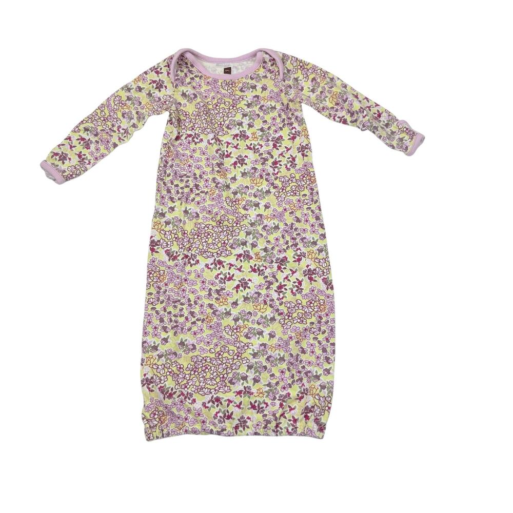 Tea Collection Flower Print Sleeper Gown, 3/6m